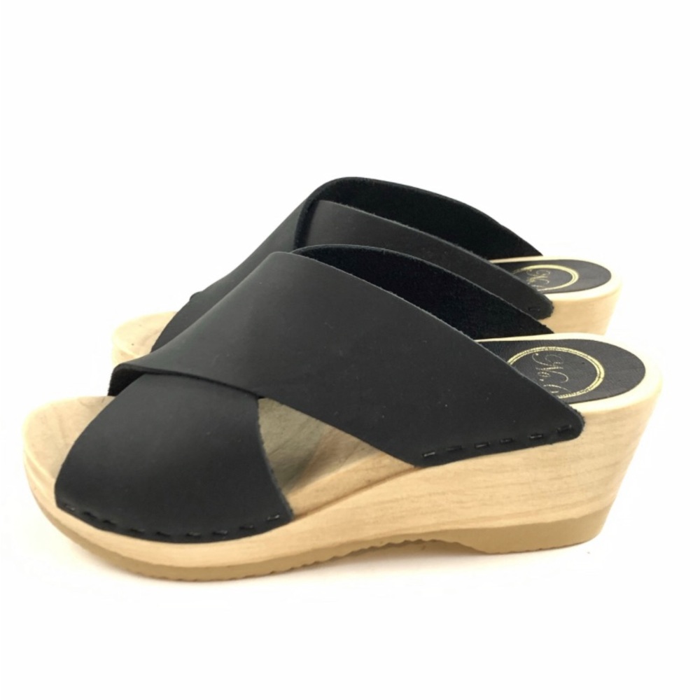 No.6 black mid heel crossover clogs (will upload actual photos soon)